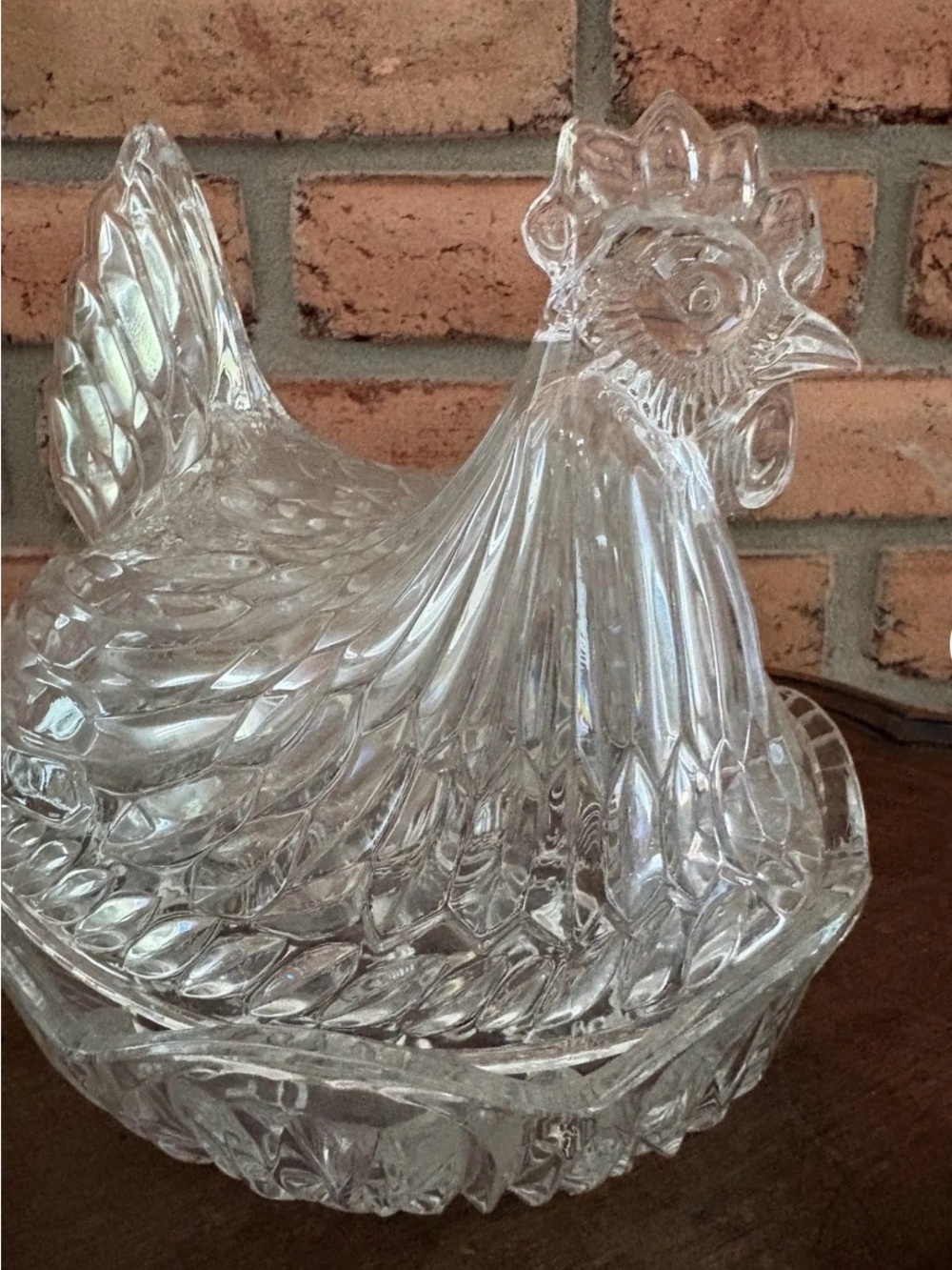 Waterford Crystal Clear Hen on Nest Decorative Bowl